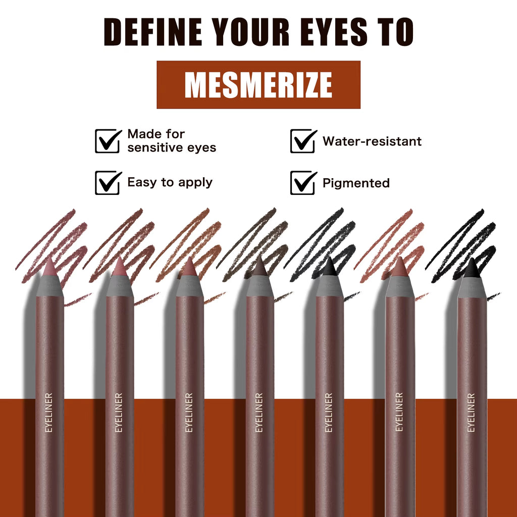 Waterproof Mineral Pigmented Liquid Eyeliner Gentle for Sensitive Eyes Multi Shades Daily Eye Liner Makeup