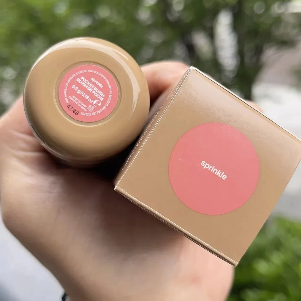 Rhod Pocket Blush LIP Stick Lip and Cheek Hydrating Stick Natural Rouge Powder Blush Cream Lipstick Cheek Easy to Apply Color