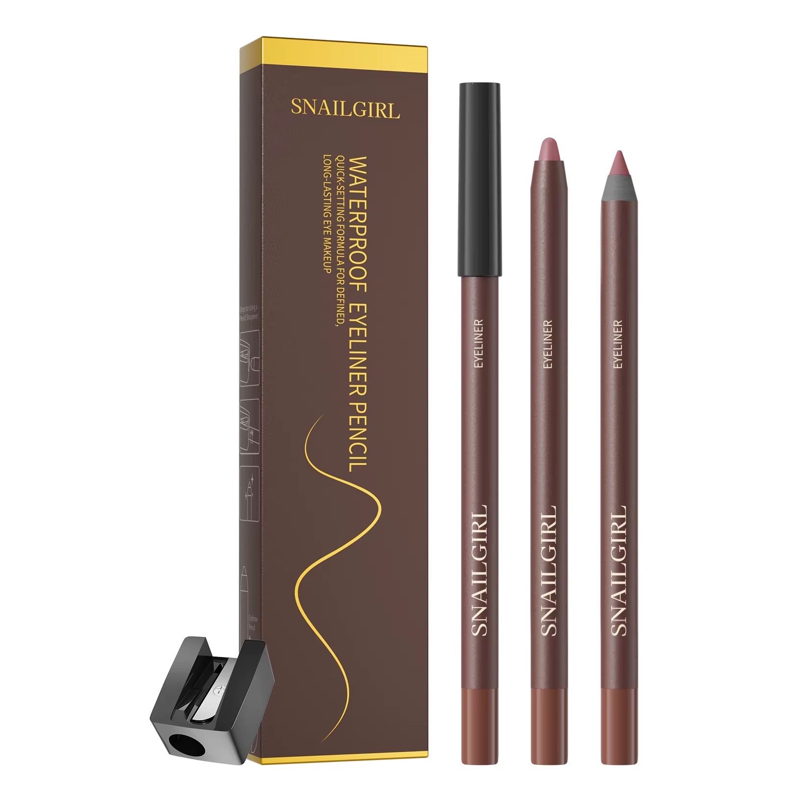 Waterproof Mineral Pigmented Liquid Eyeliner Gentle for Sensitive Eyes Multi Shades Daily Eye Liner Makeup